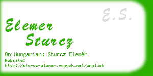 elemer sturcz business card